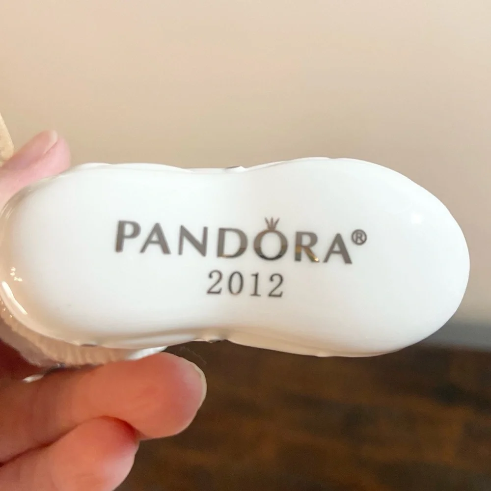 Pandora 2012 Christmas Ornament Porcelain Christmas Stocking Boot